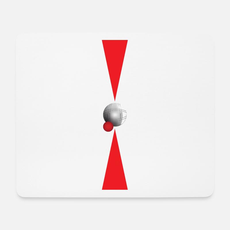 Minimalismus Pétanque - Mousepad (Querformat) - Weiß