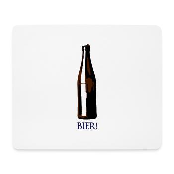 BIER - Mousepad (Querformat) - Weiß - Vorne