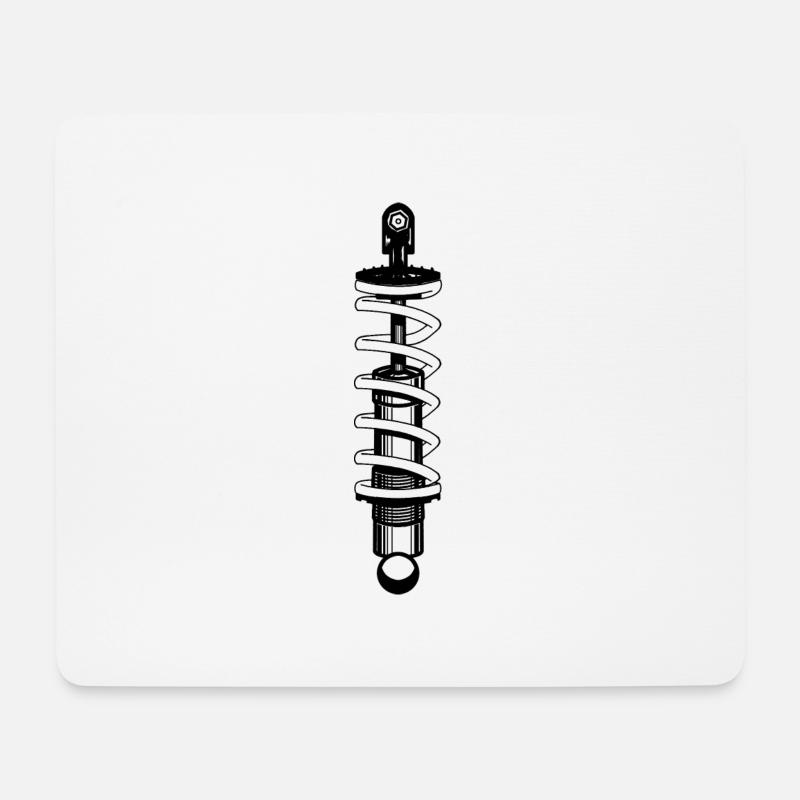 Gewindefahrwerk - Mousepad (Querformat) - Weiß
