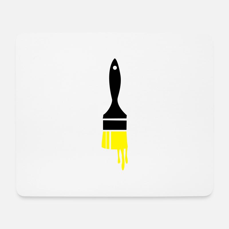 Tropf Pinsel - Mousepad (Querformat) - Weiß