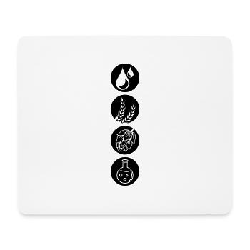 Wheat Hops Water Beer Beer Brewing Gift - Mouse Pad (horizontal) - white - Front
