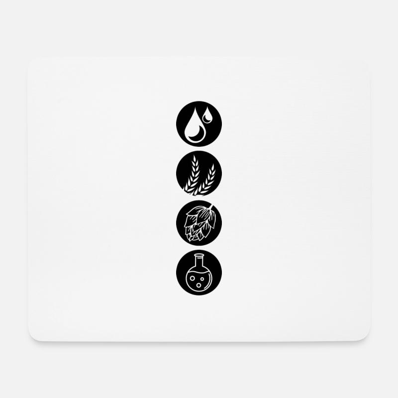Wheat Hops Water Beer Beer Brewing Gift - Mouse Pad (horizontal) - white