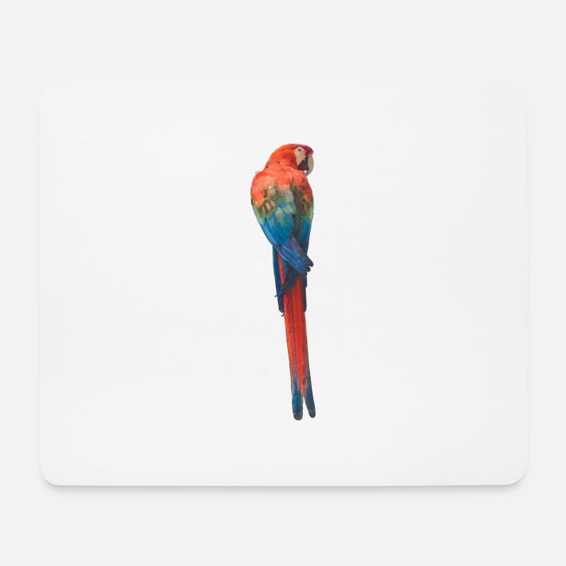 Papageigemalen - Mousepad (Querformat) - Weiß