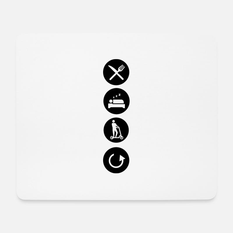 E-Scooter E-Roller Scooter - Mouse Pad (horizontal) - white