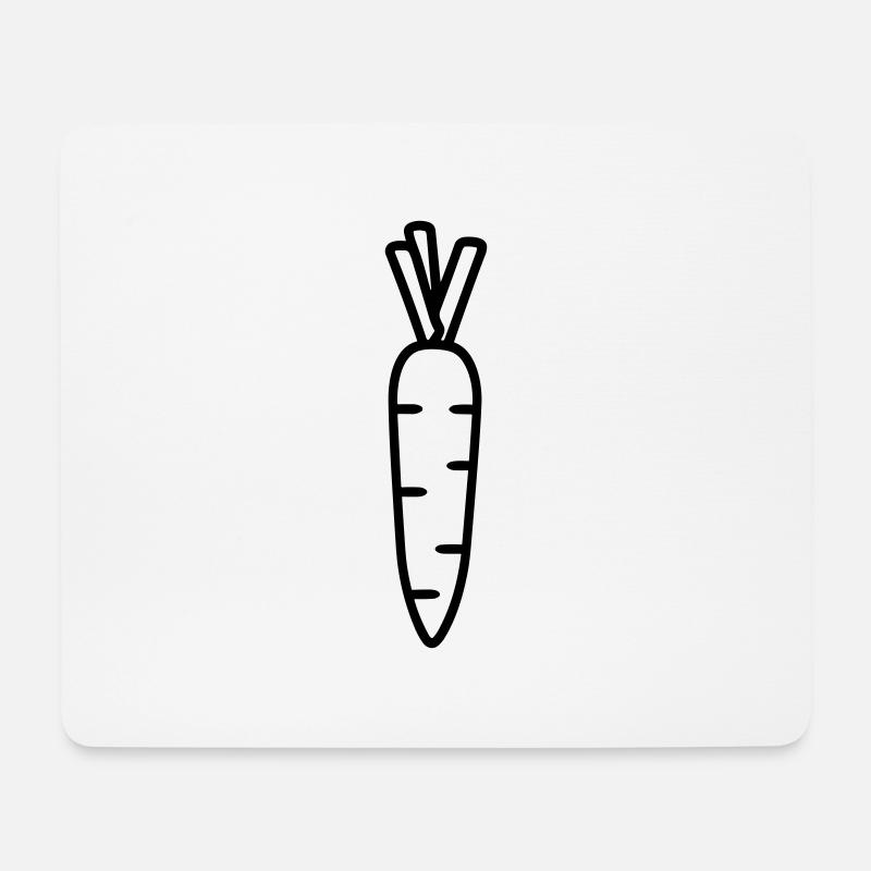Karotte - Mousepad (Querformat) - Weiß