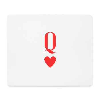 Conception du monogramme QHerz - Tapis de souris (format paysage) - blanc - Devant