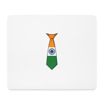 India Tie – Flaggendesign - Mousepad (Querformat) - Weiß - Vorne