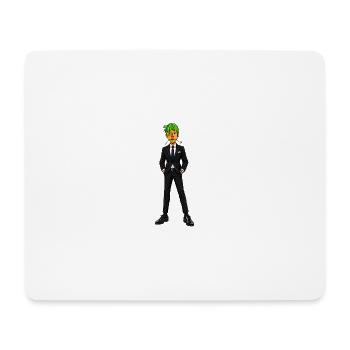 Bunter Anzugträger Portrait - Mousepad (Querformat) - Weiß - Vorne