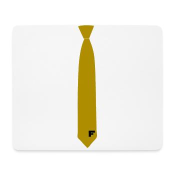 Tie Shirt (T-Shirt mit Krawatte) Gold - Mousepad (Querformat) - Weiß - Vorne