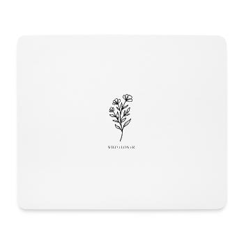 Fleur sauvage - Tapis de souris (format paysage) - blanc - Devant
