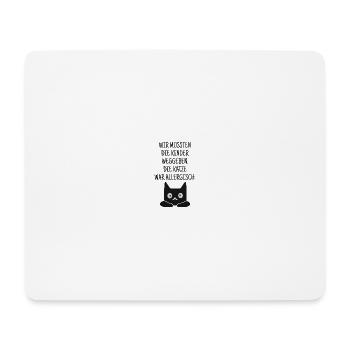 Katze war allergisch - Mousepad (Querformat) - Weiß - Vorne