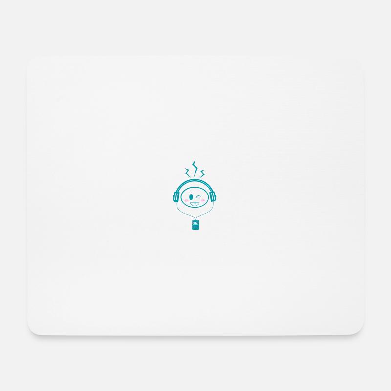 Music Lovboter - Mousepad (Querformat) - Weiß