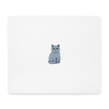 British Shorthair Cat Pet - Mouse Pad (horizontal) - white - Front