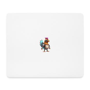 Poulet Robo - Tapis de souris (format paysage) - blanc - Devant