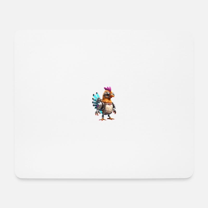 Robo chicken - Mousepad (Querformat) - Weiß