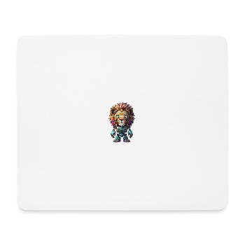 Roboter Löwe - Mousepad (Querformat) - Weiß - Vorne