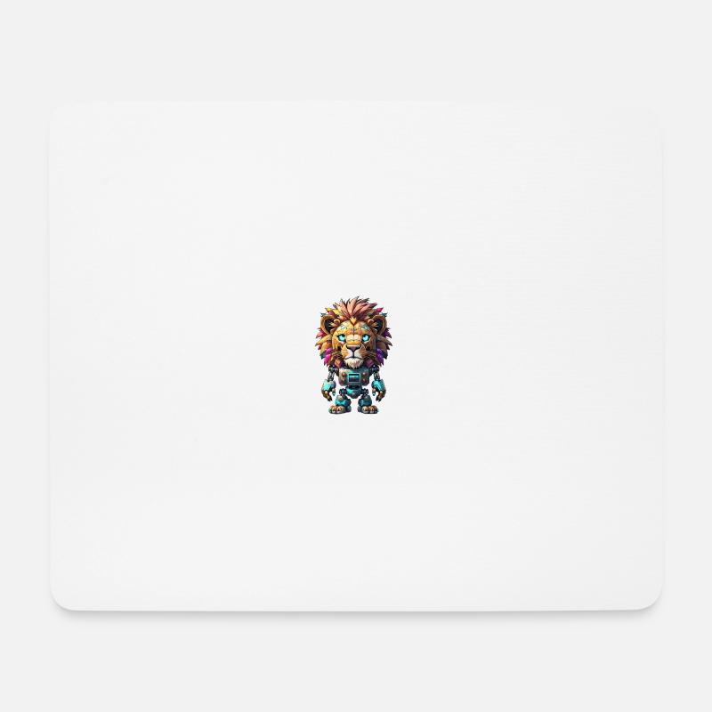 Robot Lion - Mouse Pad (horizontal) - white