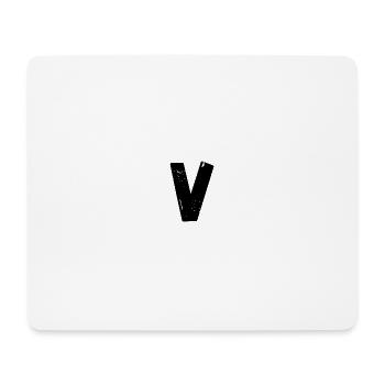 LETTRE V - Tapis de souris (format paysage) - blanc - Devant