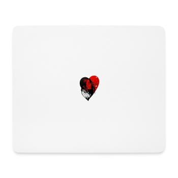 Femme amoureuse façon vintage et minimaliste - Tapis de souris (format paysage) - blanc - Devant