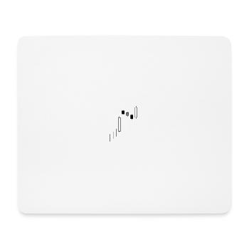 Minimalistischer Candlestick-Chart-Handel an der Börse - Mousepad (Querformat) - Weiß - Vorne