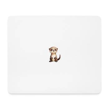 Kleiner süßer Otter lächelt - für Babys und Kinder - Mousepad (Querformat) - Weiß - Vorne