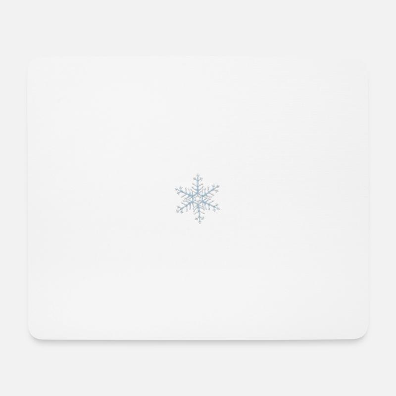 schneeflocke - Mousepad (Querformat) - Weiß