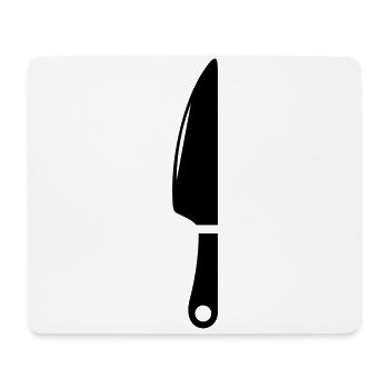 Messer icon - Mousepad (Querformat) - Weiß - Vorne