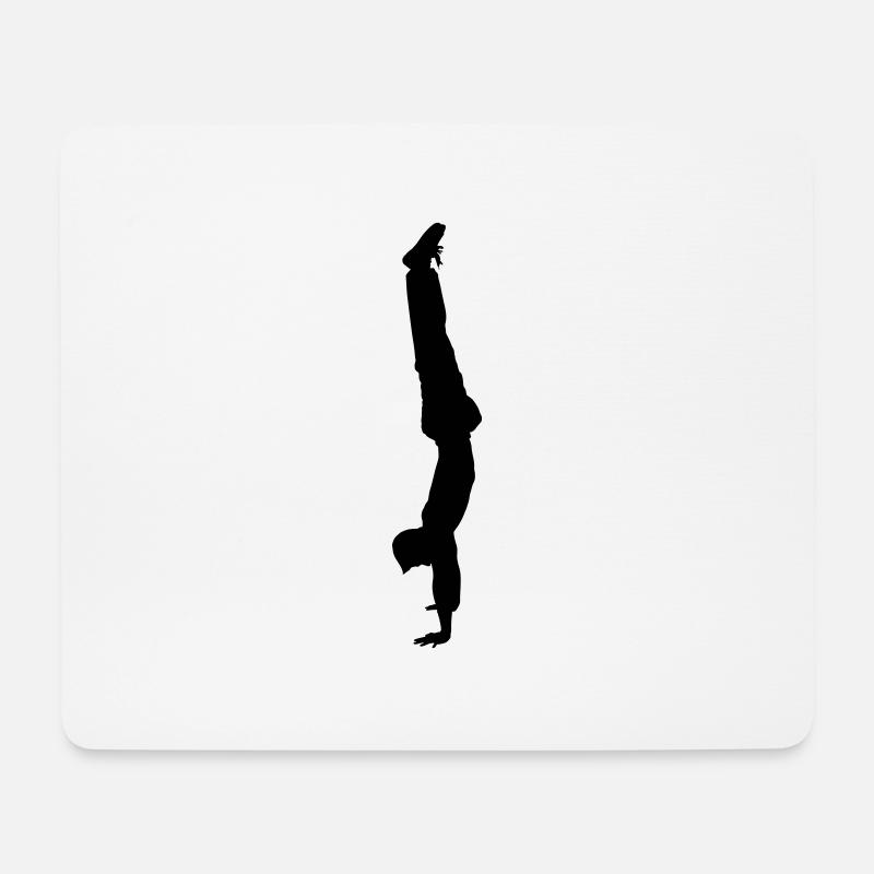 handstand gymnast sport - Mousepad (Querformat) - Weiß