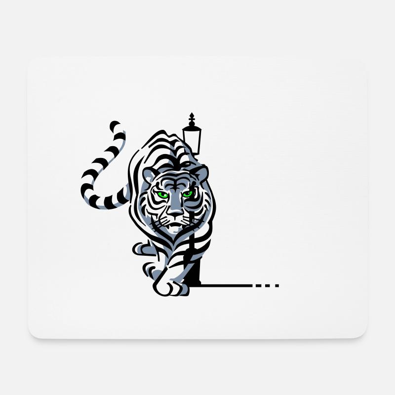Tiger - Mousepad (Querformat) - Weiß