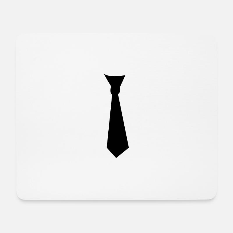 black tie | Krawatte Schlips - Mousepad (Querformat) - Weiß