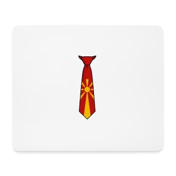 Cravate Macédoine – Conception du drapeau - Tapis de souris (format paysage) - blanc - Devant