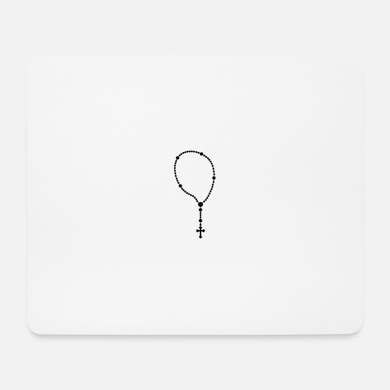 Rosary - Mouse Pad (horizontal) - white