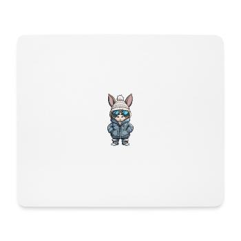 Donkey Winter Comic - Mouse Pad (horizontal) - white - Front