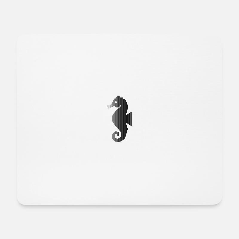 Seepferdchen Meerestiere - Mousepad (Querformat) - Weiß