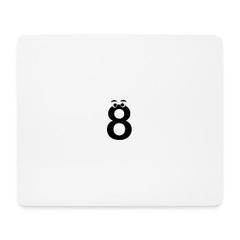 Number Eight 8 Kids Birthday Learning Math - Mouse Pad (horizontal) - white - Front