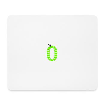 Number Zero 0 Children's Birthday Snake - Mouse Pad (horizontal) - white - Front