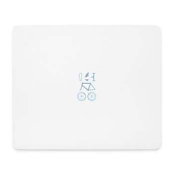 Fahrrad - Mousepad (Querformat) - Weiß - Vorne