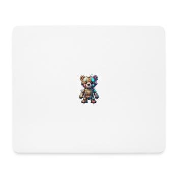 Ours robot - Tapis de souris (format paysage) - blanc - Devant