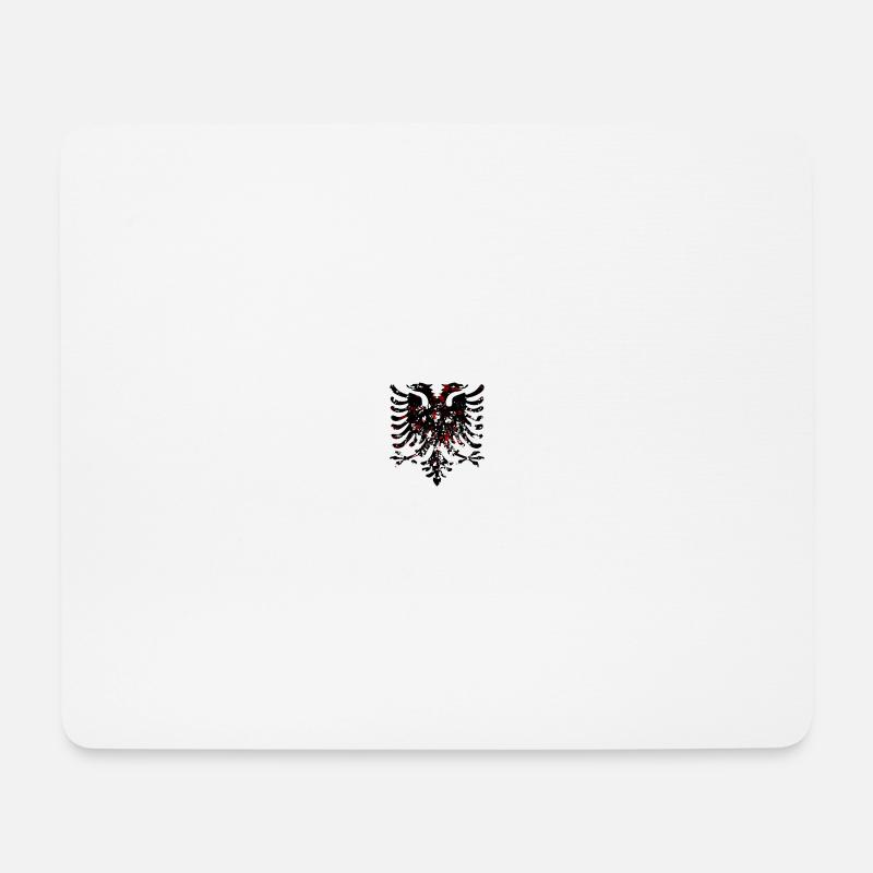 Albanischer Adler Schwarz Weiß Rot - Mousepad (Querformat) - Weiß