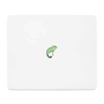 Chamäleon kuckt - Mousepad (Querformat) - Weiß - Vorne