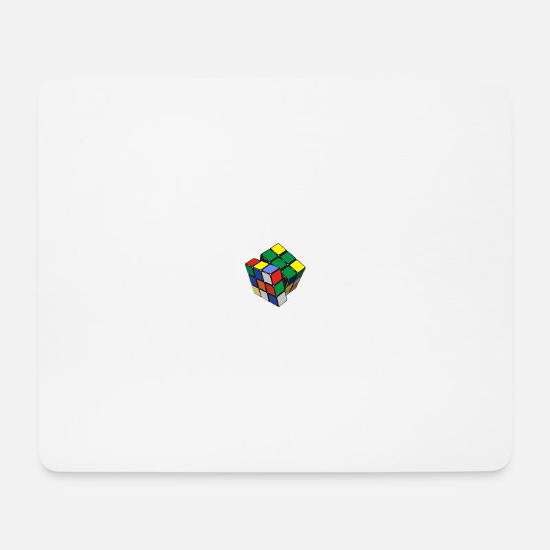 Würfel - Mousepad (Querformat) - Weiß