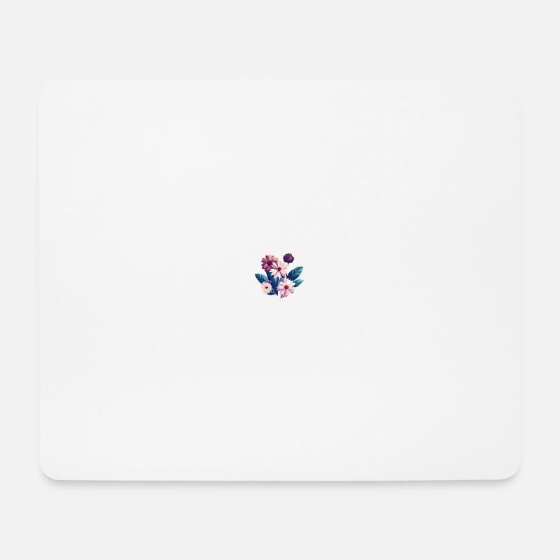 Blumen Blumenstrauß Floristik Gärtnerei - Mousepad (Querformat) - Weiß