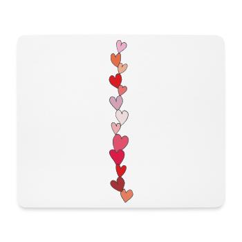 herzen kette - Mousepad (Querformat) - Weiß - Vorne