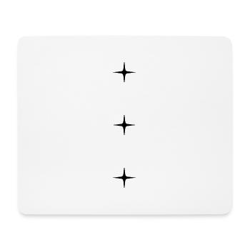 Drei Sterne – Minimal Star DesignSchlichtes Design - Mousepad (Querformat) - Weiß - Vorne