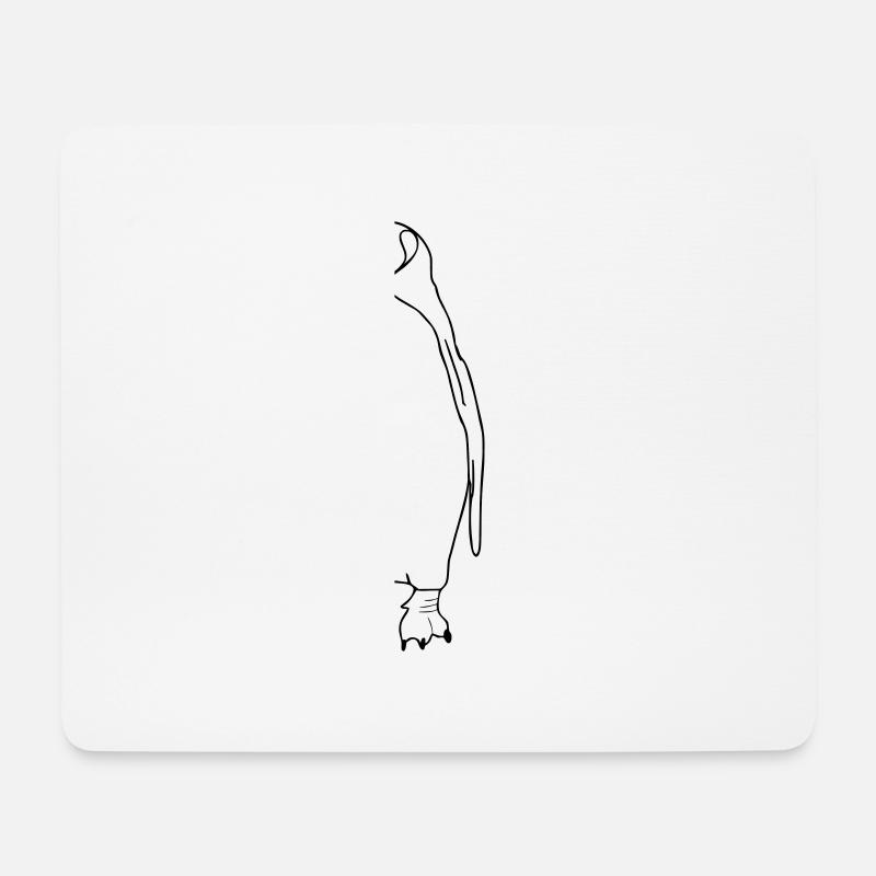 Pinguin Halb 2 - Mousepad (Querformat) - Weiß