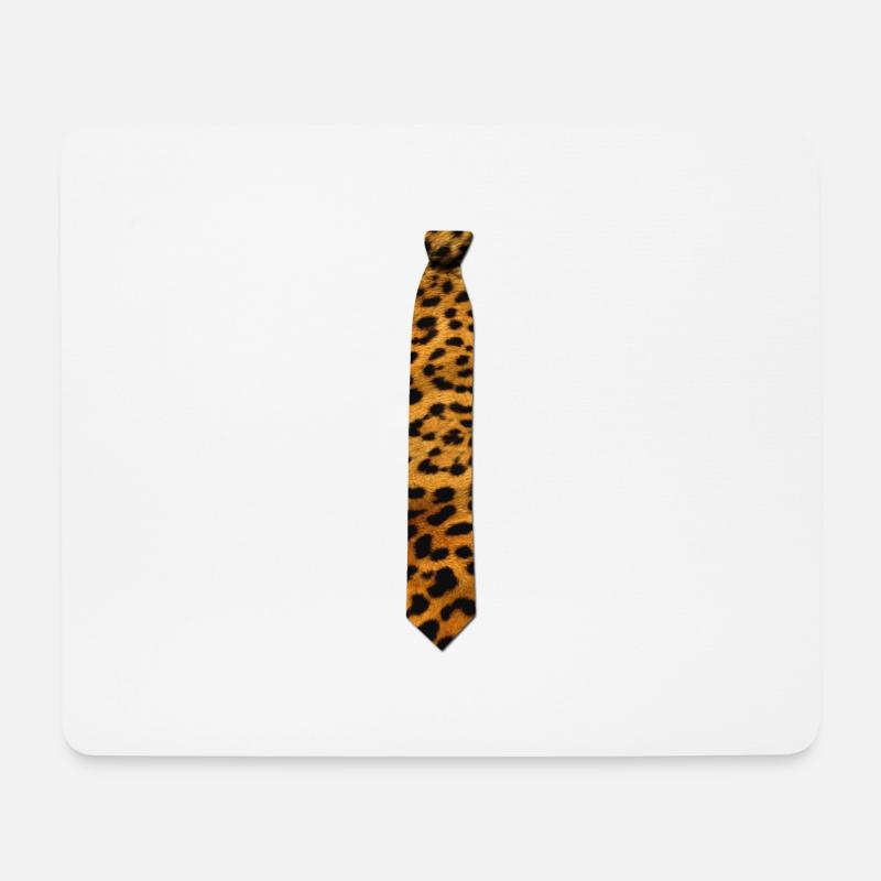 Tie Leopard fur - Mousepad (Querformat) - Weiß