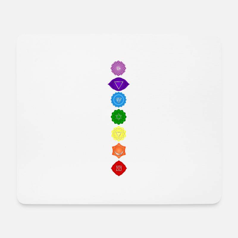 Chakra symbols - Mouse Pad (horizontal) - white