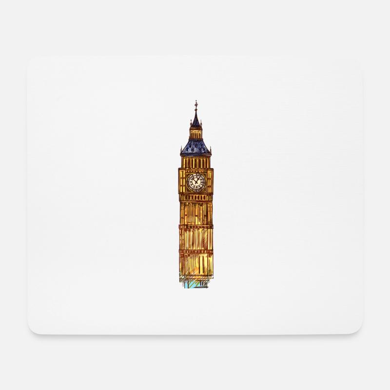 London England Big Ben - Mousepad (Querformat) - Weiß