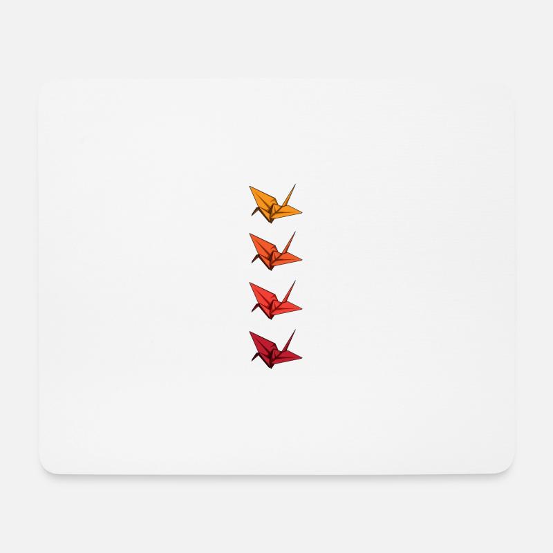 Origami-Vogel Künstlerische Person Gift - Mousepad (Querformat) - Weiß