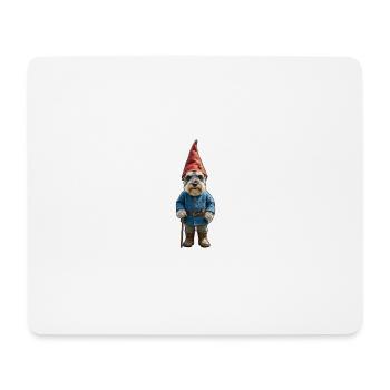 Garden Gnome Schnauzer Magic - Mouse Pad (horizontal) - white - Front